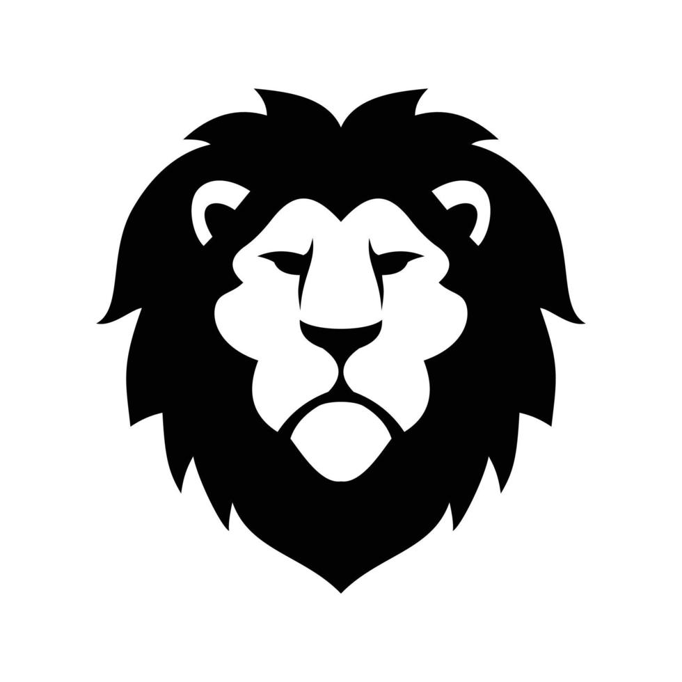 logo tête de lion dans un style plat vecteur