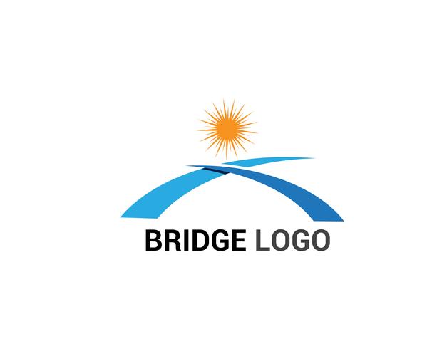 Création de modèles de logo et symbole vecteur pont