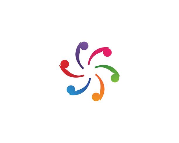 Modèle de personnes vecteur logo communautaire