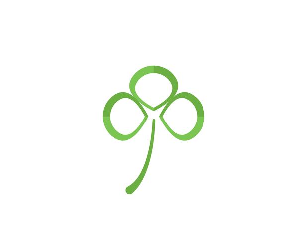 Modèle de logo Green Clover Leaf vecteur