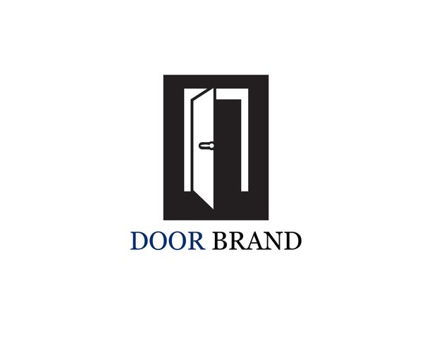 illustration de modèle de porte logo vector