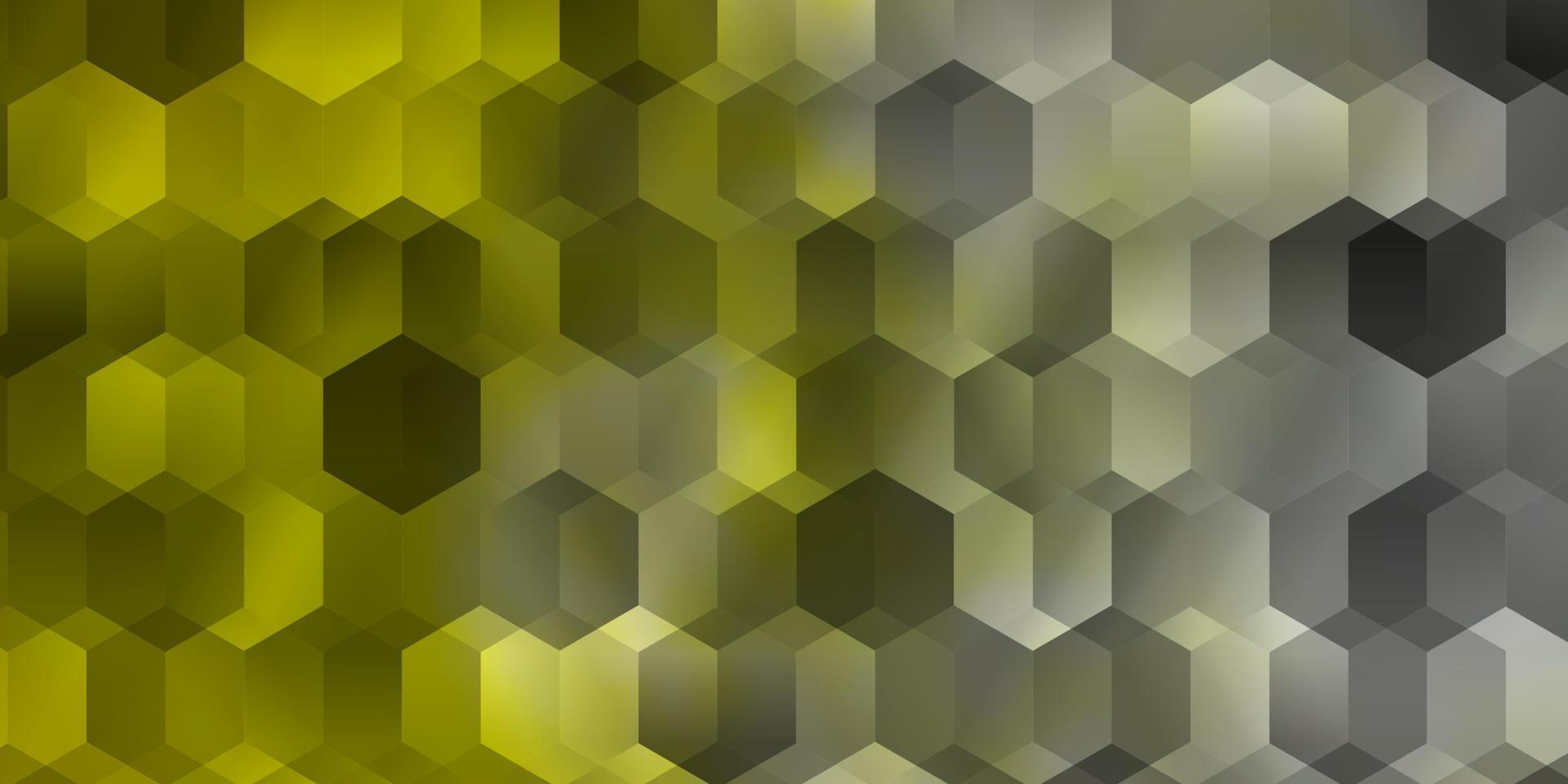 texture de vecteur rouge et jaune clair avec des hexagones colorés.