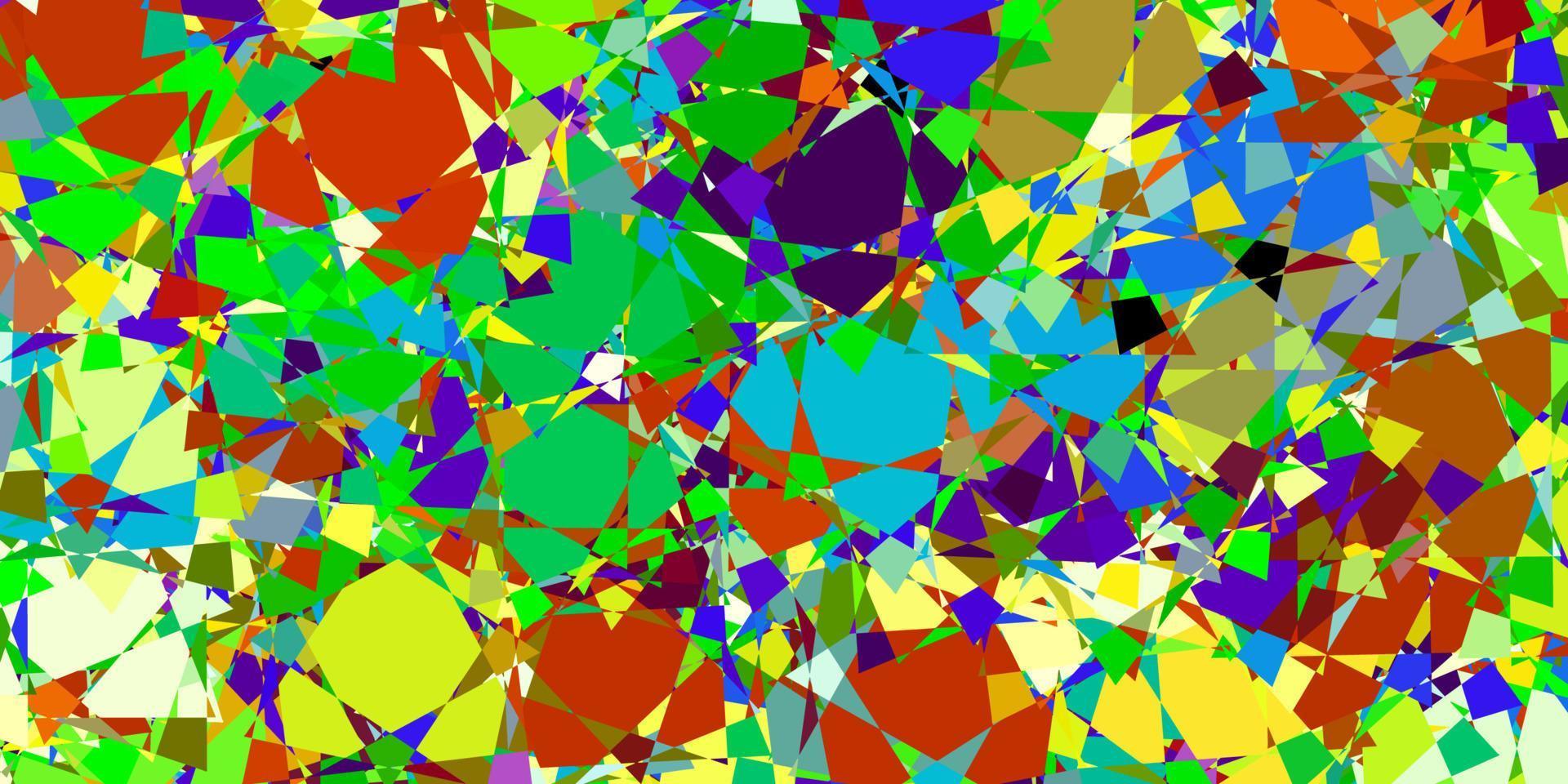 modèle vectoriel multicolore foncé avec des formes polygonales.