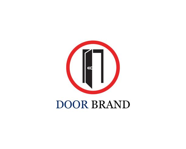 illustration de modèle de porte logo vector