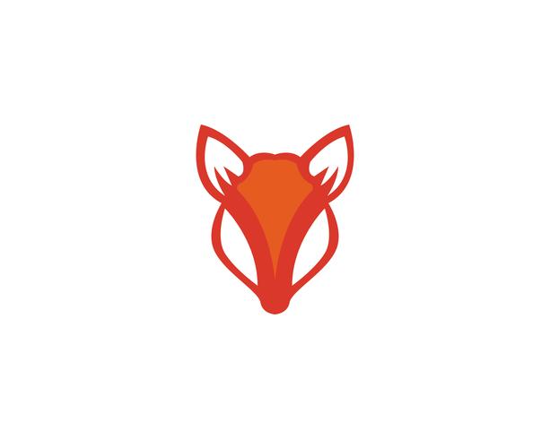 Fox logo illustrateur de modèle de vecteur