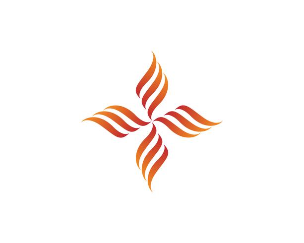 Logo d&#39;icône de vecteur de feu