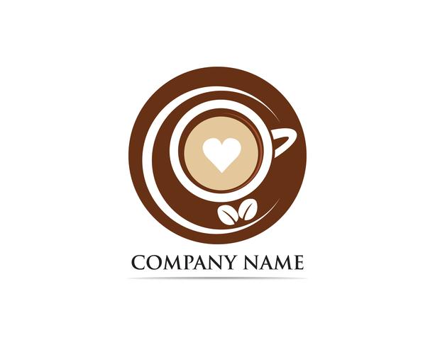 Icône de vecteur de tasse à café Logo Template