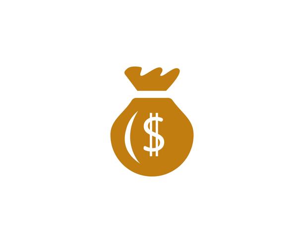 Icône de sac d&#39;argent modèle illustration vectorielle vecteur