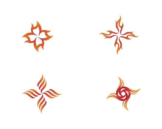 Logo d&#39;icône de vecteur de feu