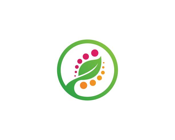 Logos du vecteur d&#39;élément nature feuille verte écologie