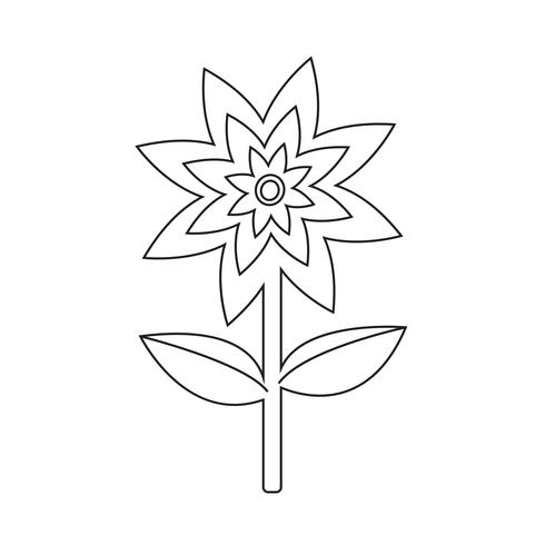 Signe symbole fleur icône vecteur