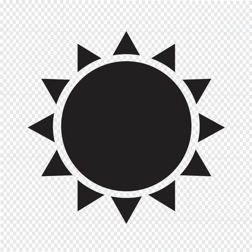 Signe symbole icône soleil vecteur