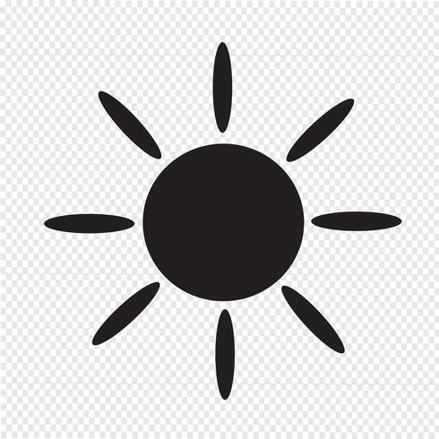 Signe symbole icône soleil vecteur