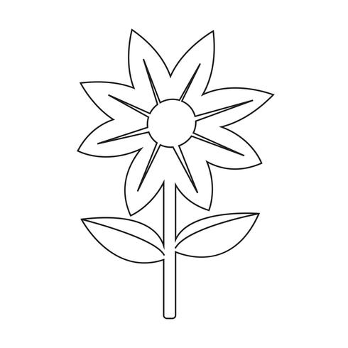 Signe symbole fleur icône vecteur