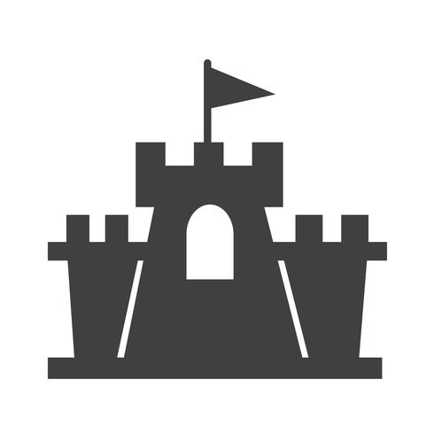 signe de symbole icône château vecteur