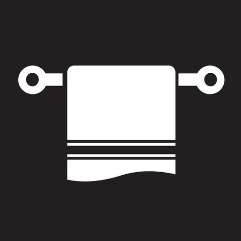 symbole de serviette icône vecteur