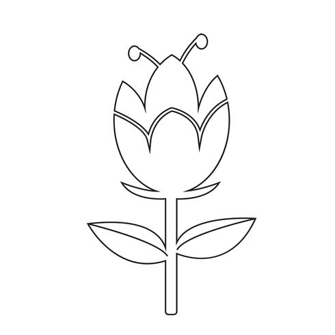 Signe symbole fleur icône vecteur