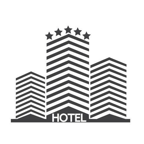 Signe de symbole d&#39;icône d&#39;hôtel vecteur