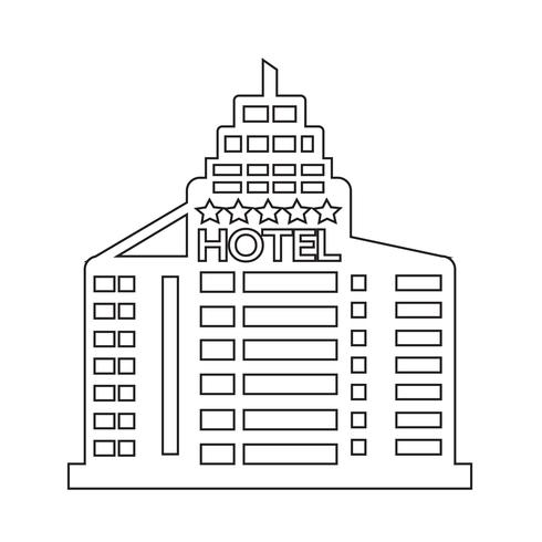 Signe de symbole d&#39;icône d&#39;hôtel vecteur