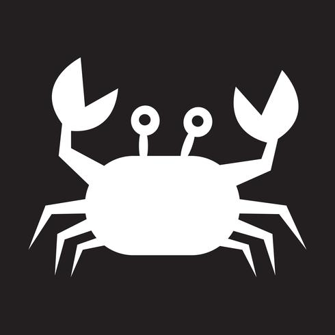 signe de symbole icône de crabe vecteur