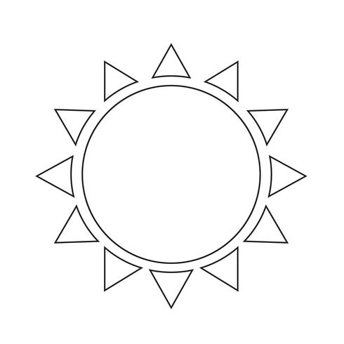 Signe symbole icône soleil vecteur