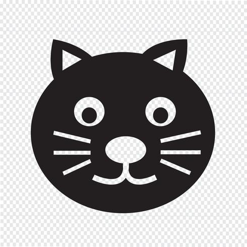 signe de symbole icône chat vecteur