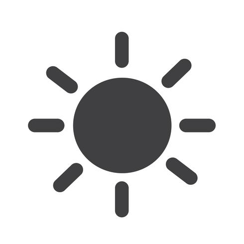 Signe symbole icône soleil vecteur