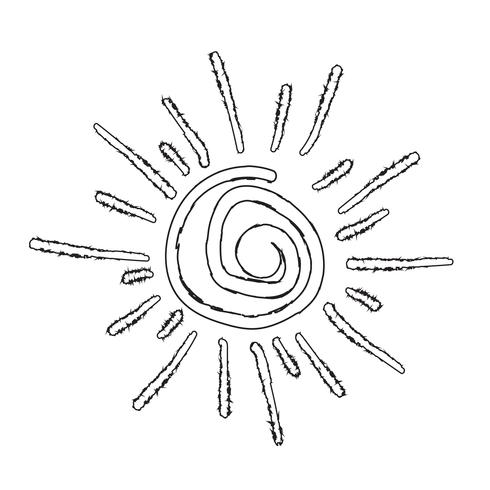 Signe symbole icône soleil vecteur