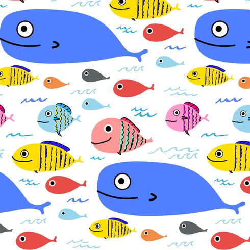 Fond abstrait poisson coloré. Illustration vectorielle vecteur