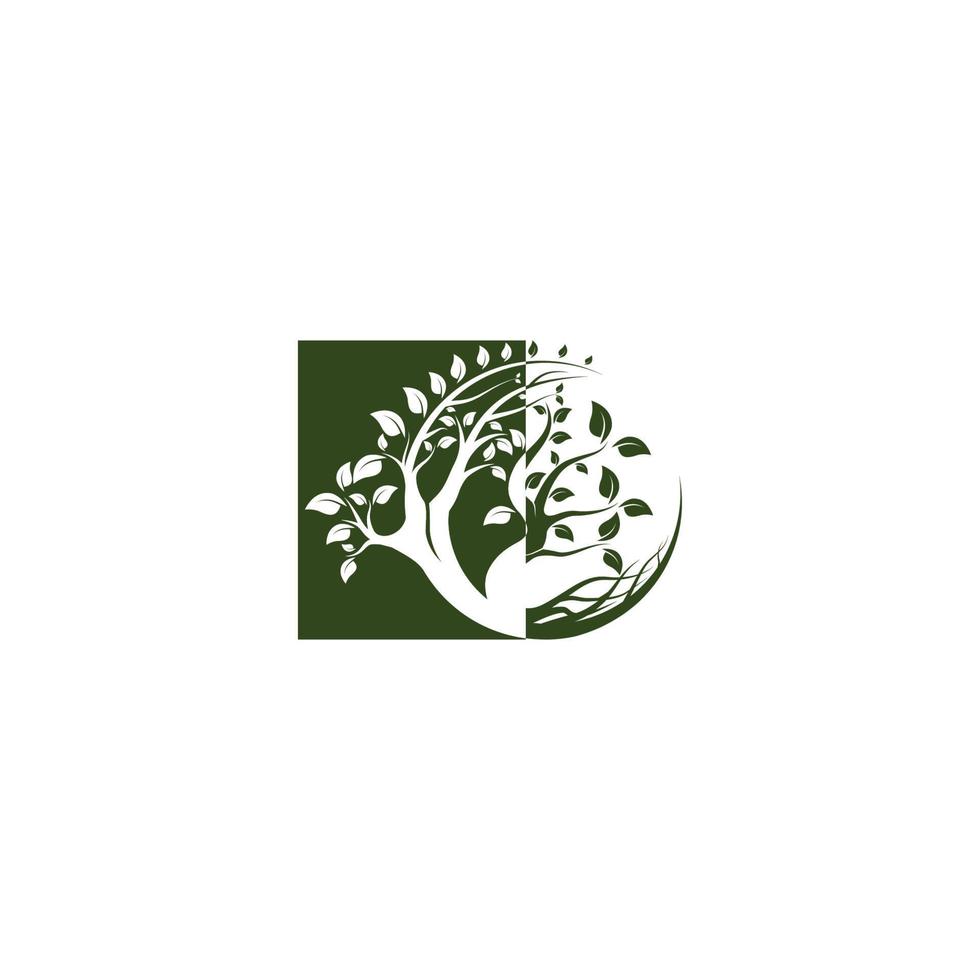 création de logo d'arbre vecteur