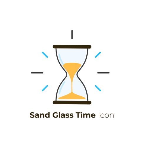 icônes de temps de verre de sable vecteur