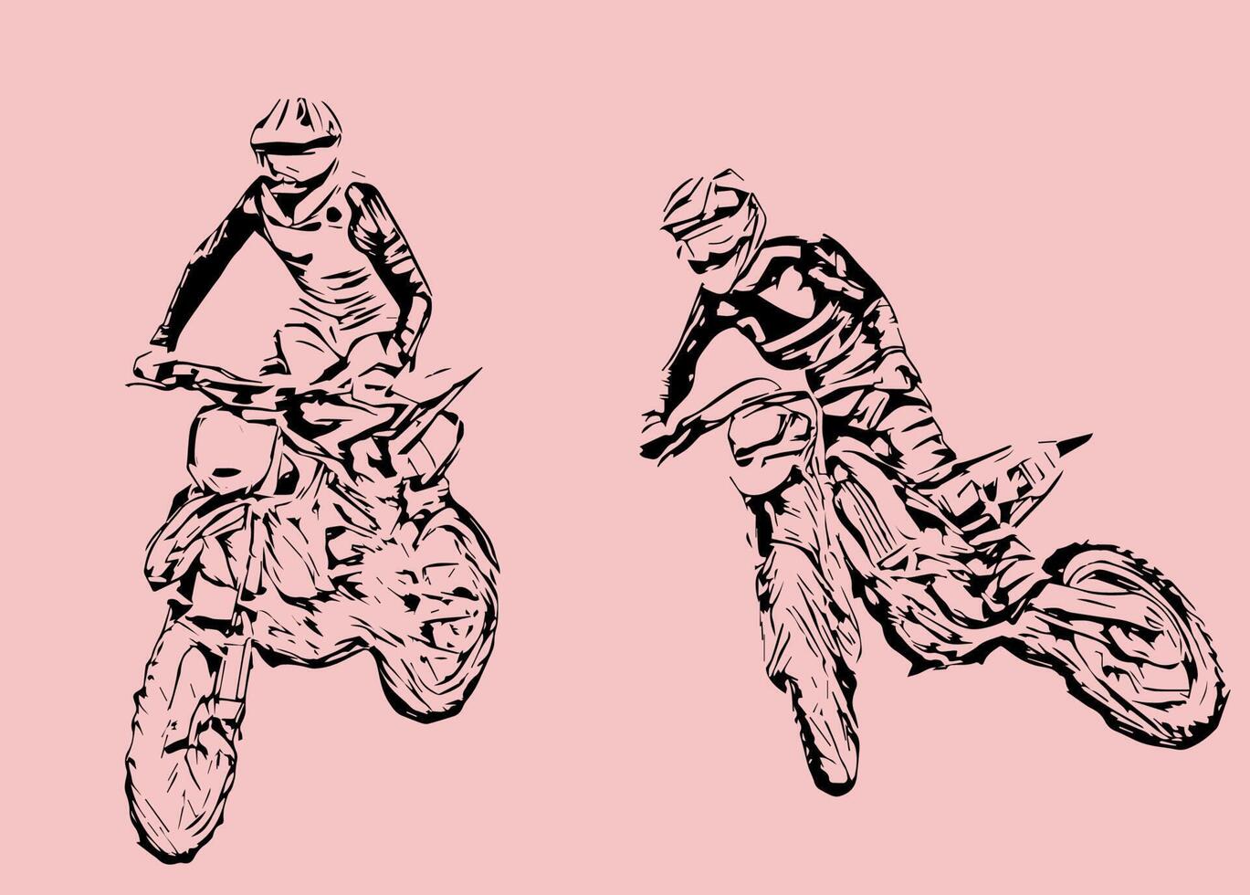 vecteur de silhouette de saut de motocross