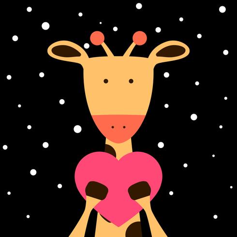 Illustration de girafe mignon, fanny. vecteur