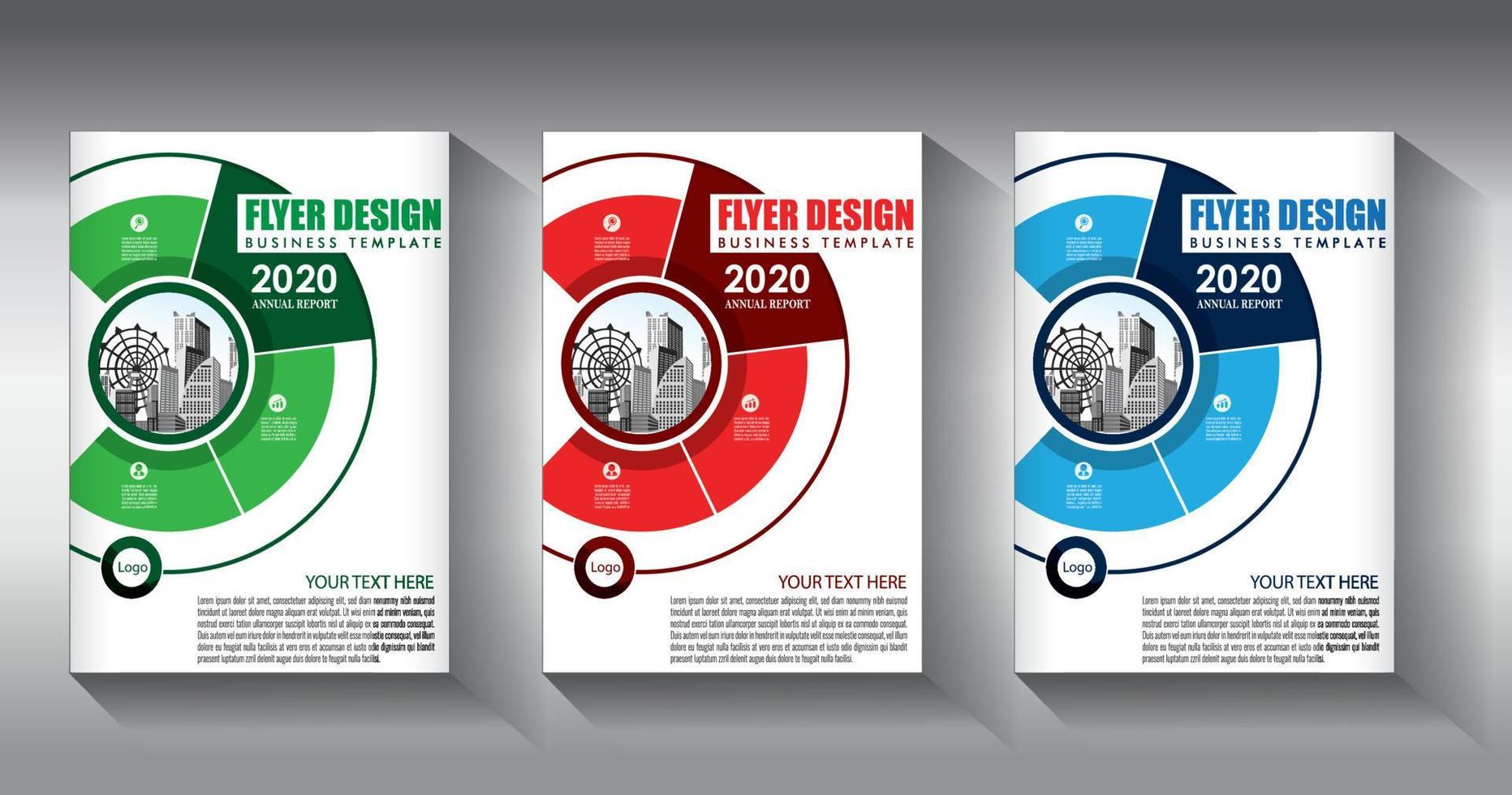 flyer modèle d'entreprise mise en page de la brochure rapport annuel vecteur