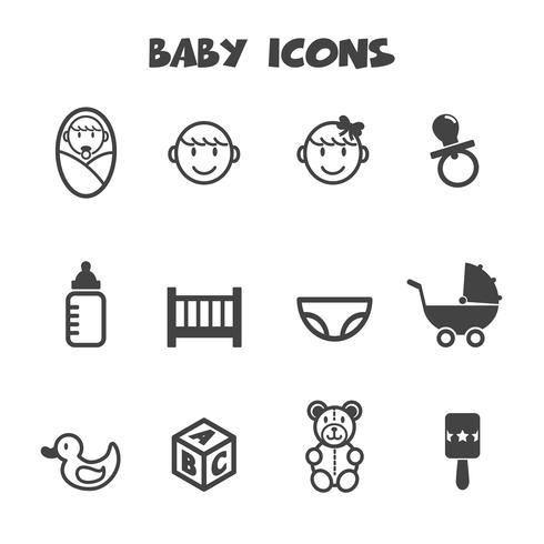 symbole d&#39;icônes bébé vecteur