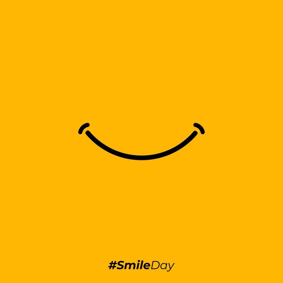 icône d'émoticône de sourire pour l'illustration de conception de modèle de vecteur de bonheur mondial