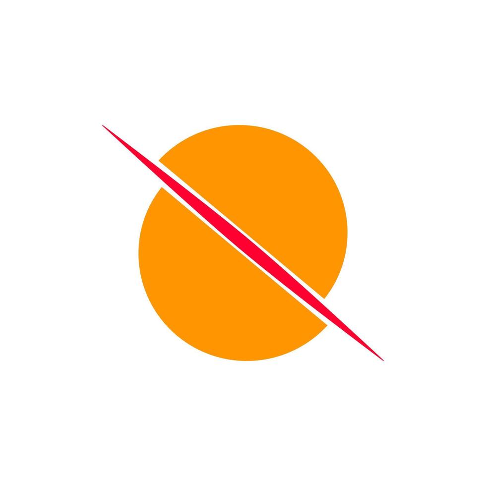 modèle de logo de cercle barré, image vectorielle, minimalisme, image de marque vecteur