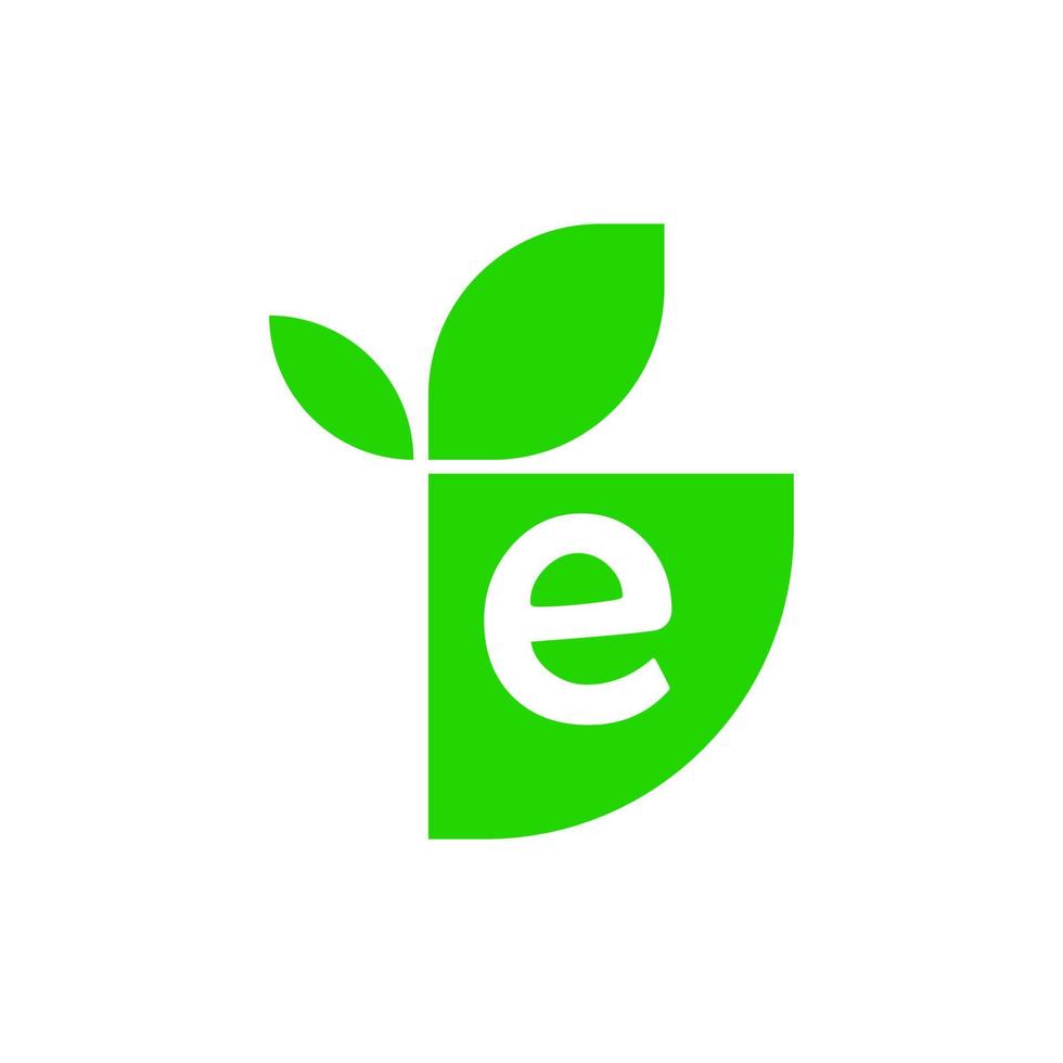 icône éco verte, logo environnemental, naturel, santé, frais. vecteur