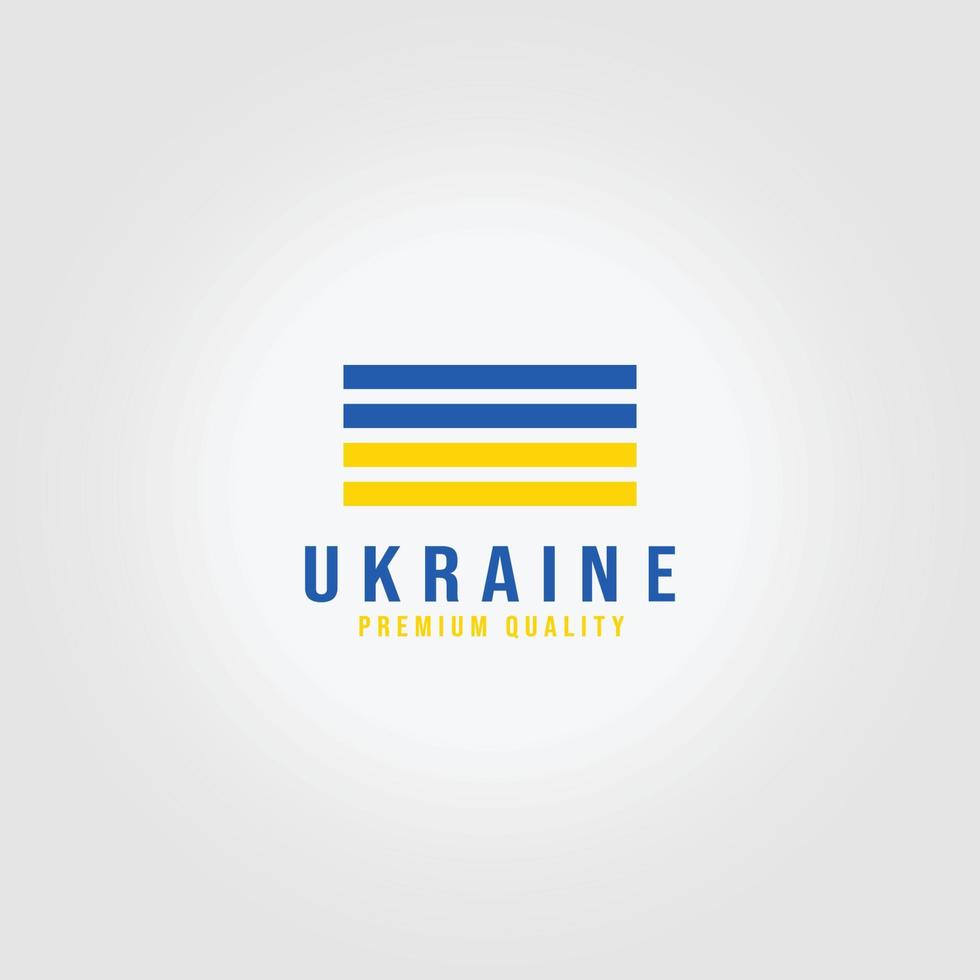 Strip ukraine drapeau logo icône vector illustration design