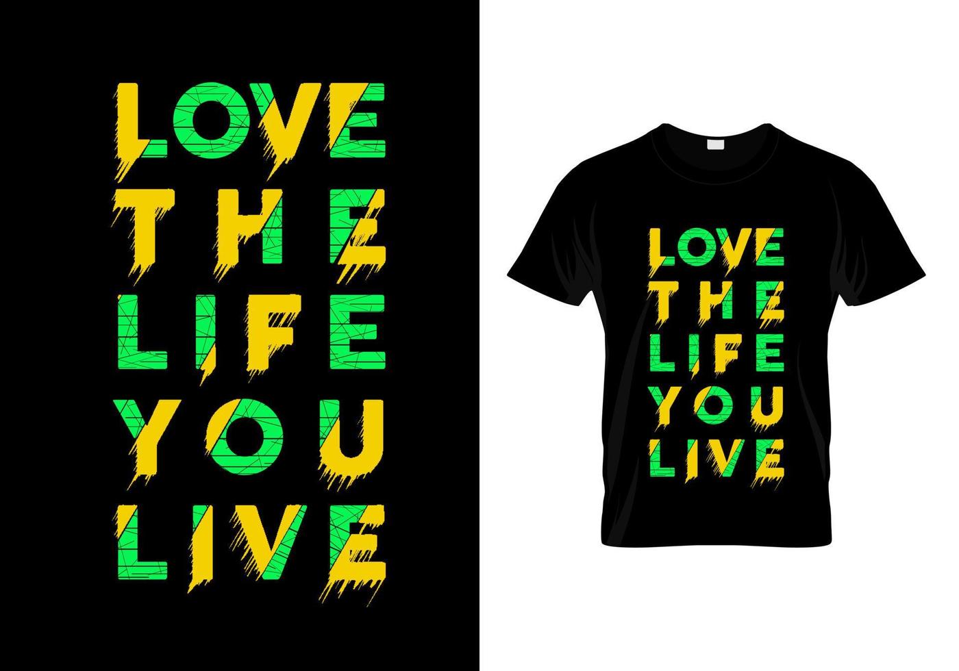 aime la vie que tu vis typographie t shirt design vecteur