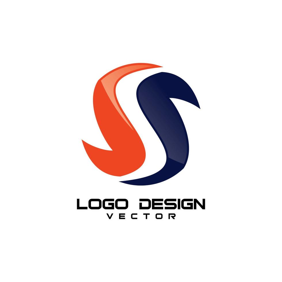 modèle de logo de symbole abstrait s vecteur
