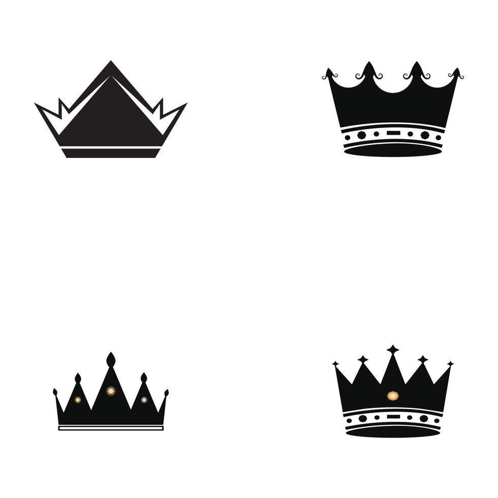 ensemble d'icônes de couronne. collection de couronnes pour le leadership des champions gagnants. éléments vectoriels isolés pour l'hôtel de jeu d'étiquette de logo une conception d'application. couronne de princesse roi reine royale. vecteur