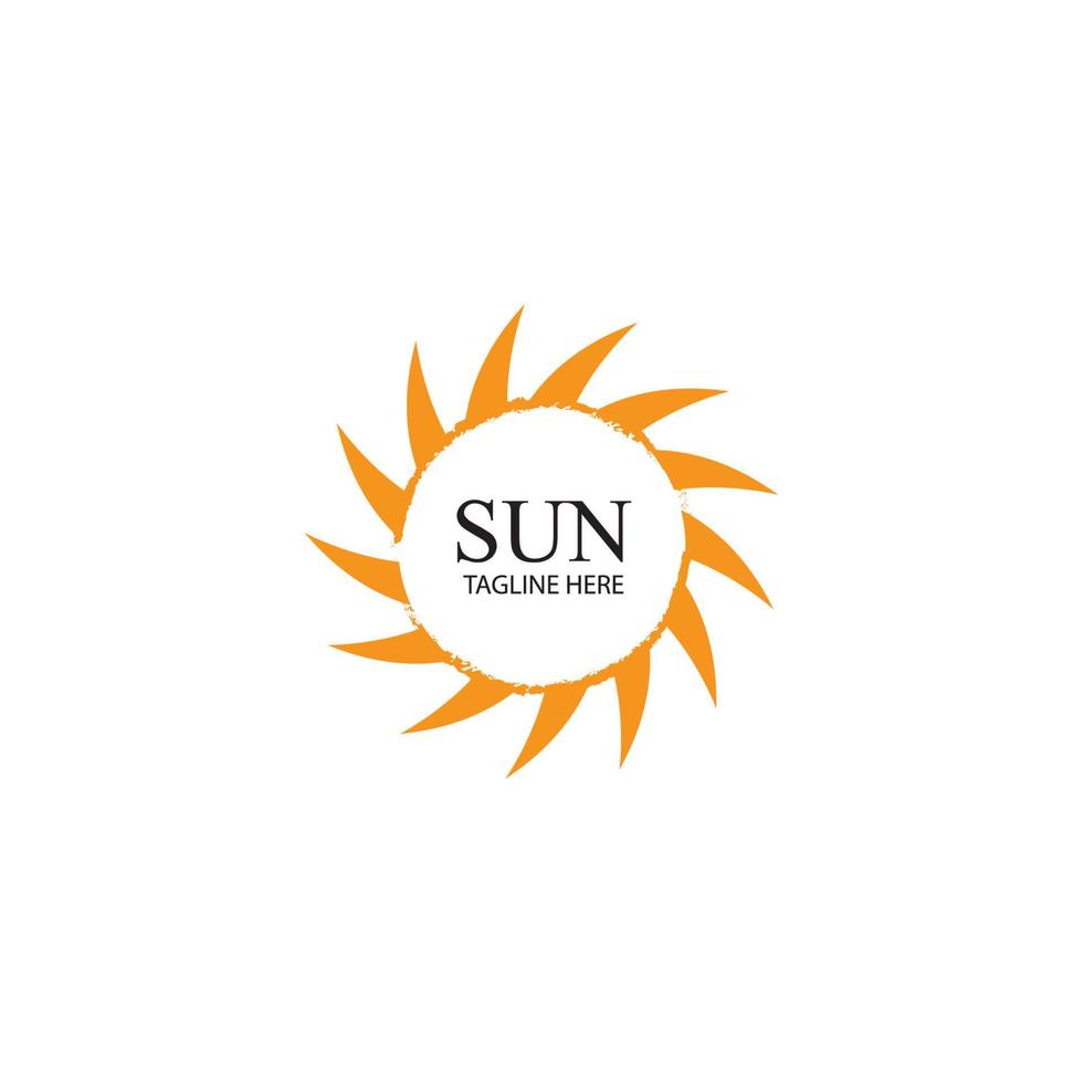 conception de modèle de logo soleil vector illustration icône