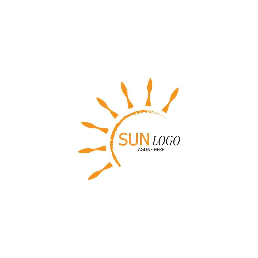 conception de modèle de logo soleil vector illustration icône