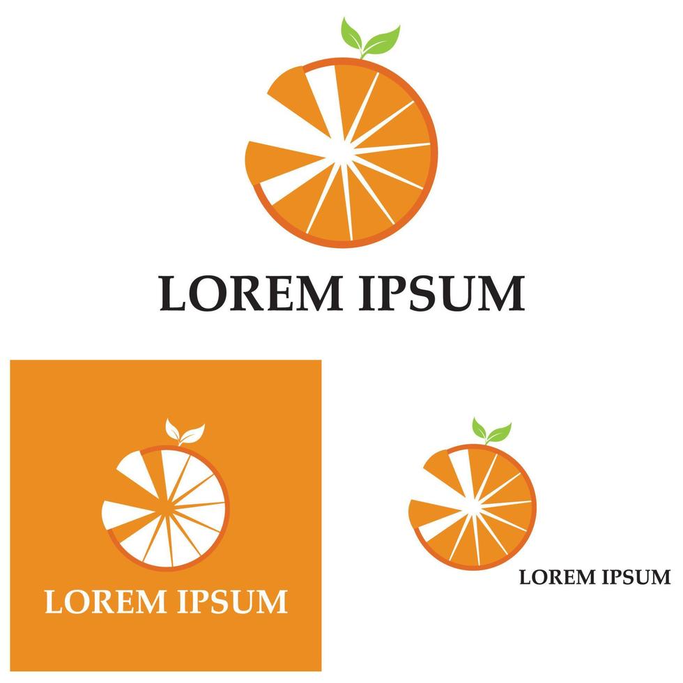 conception de modèle de logo icône illustration vectorielle orange vecteur