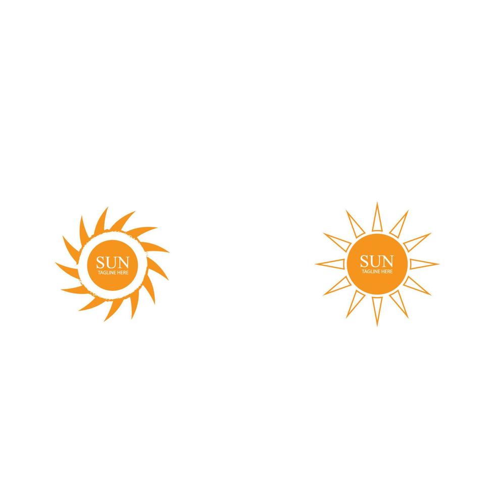 conception de modèle de logo soleil vector illustration icône