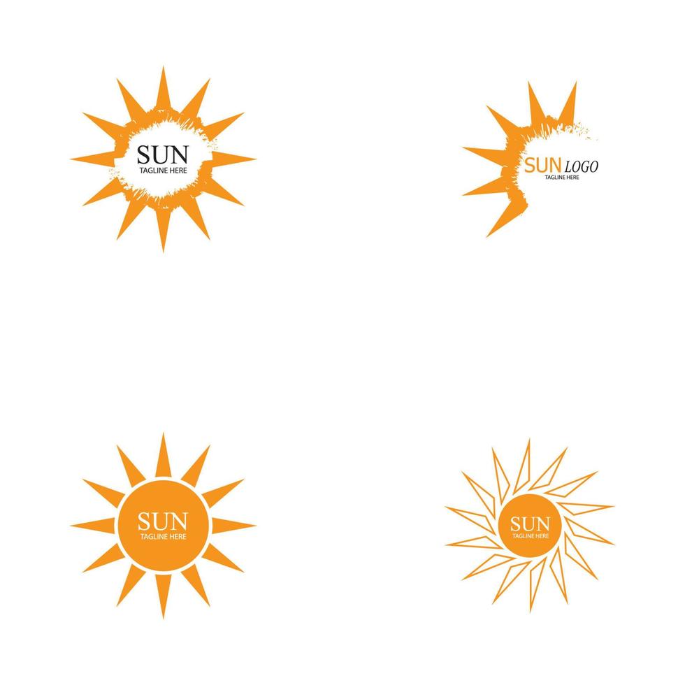 conception de modèle de logo soleil vector illustration icône