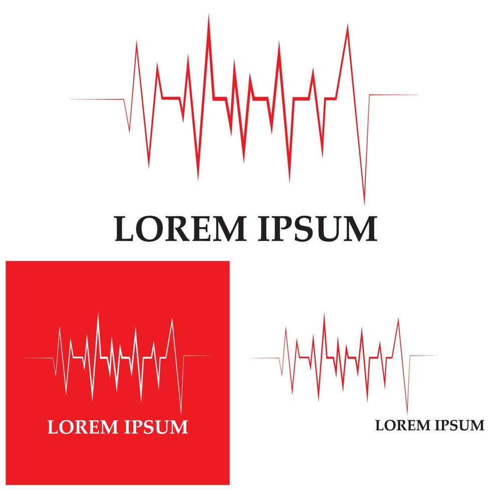 modèle de vecteur d'illustration de ligne d'impulsion