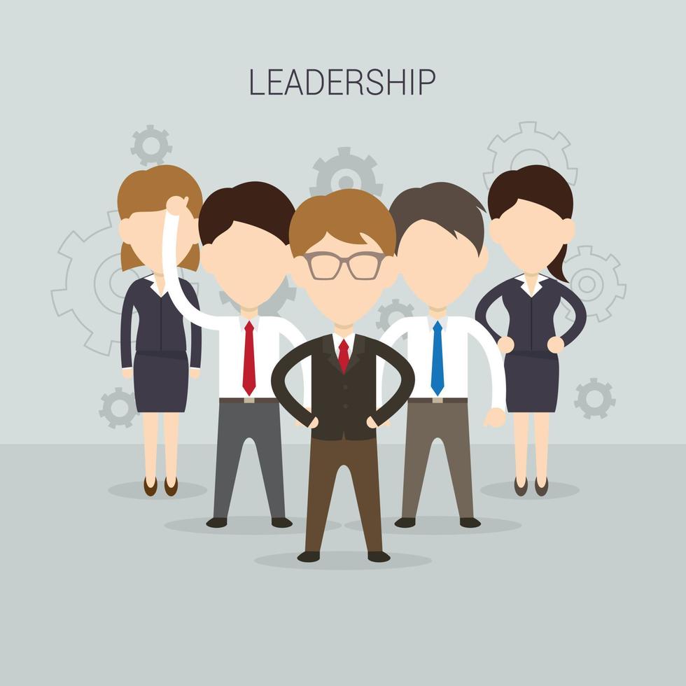 illustration vectorielle de leadership concept design vecteur