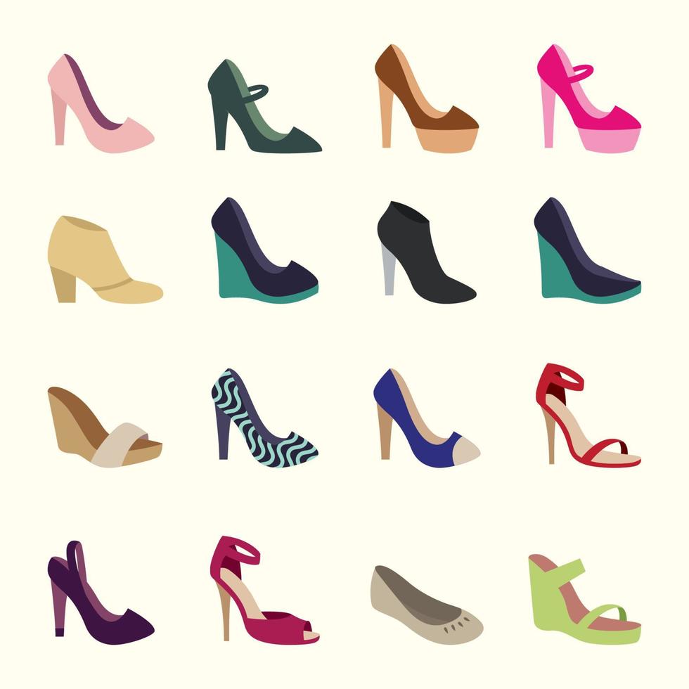 modèle de conception d'icône de chaussures pour femmes. illustration vectorielle vecteur